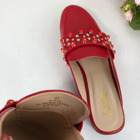 Catherine Malandrino slip on red sandals size 8.5 - Picture 7 of 8